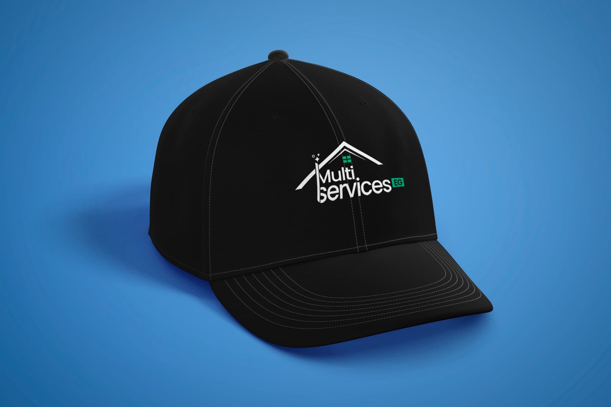 Casquette Noir Multi-ervices EG